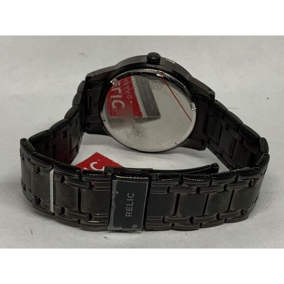 Relic ZR12053 Men's Black Stainless Steel Analog Dial Quartz Wrist Watch Ee210 - Picture 9 of 11